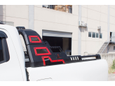 Защитная дуга "Dakar" для Toyota HiLux (Revo) с габаритными фонарями в кузов пикапа (цвет черный, можно заказать с накладками красного цвета), изображение 5